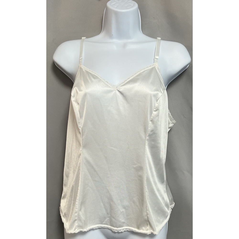 Vintage‎ Vanity Fair Sleep Top Sz 40/46 Women's White Y2K